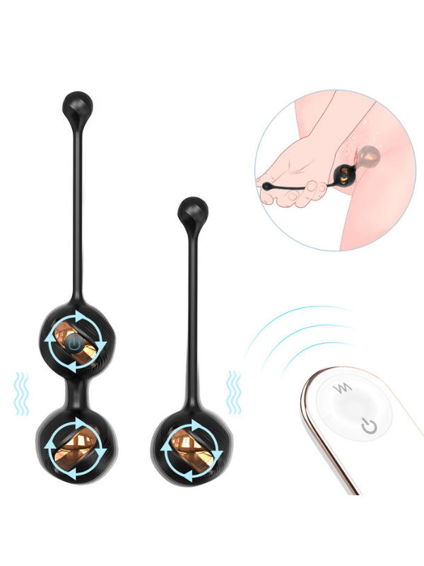 S-Hande GEM Şarjlı Ağırlıklı Titreşimli Kegel Topları | Pelvik Kas Geliştirici | 724Haz