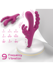 S-Hande 3’ü 1 Arada Tavşan Vibratör – Mor | G-Noktası + Klitoris + Anal Uyarım | 724Haz