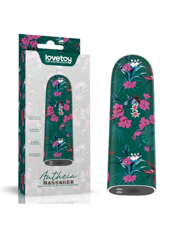 Rechargeable Antheia Massager Kurşun Vibratör | 10 Mod & Manyetik USB Şarj | 724Haz