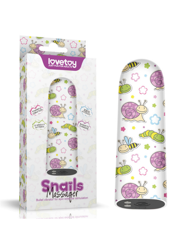 Rechargeable Snails Massager Kurşun Vibratör | 10 Mod & Manyetik USB Şarj | 724Haz