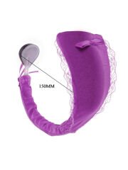 C-String Invisible Secret Giyilebilir Kumandalı Vibratör – Mor | 724Haz