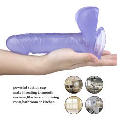 Mor Renk Jel Dildo | 380 g Likid Dokulu ve Canlı Mor Tasarım | 724Haz