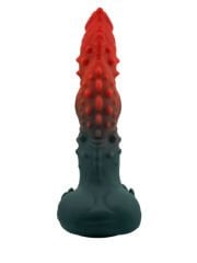 Kırmızı Siyah Canavar Dildo, Gerçekçi Boynuz & Kabartmalı Doku