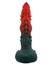 Kırmızı Siyah Canavar Dildo, Gerçekçi Boynuz & Kabartmalı Doku | 724Haz