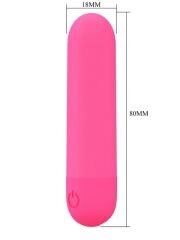 Stefan Mini Masaj Bullet Vibratör – Kırmızı | USB Şarjlı & Kompakt Tasarım | 724Haz