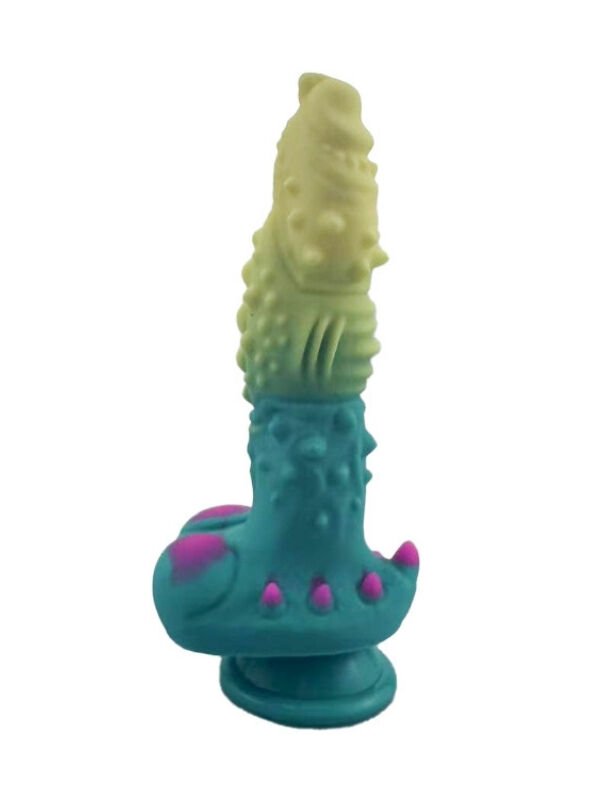 Yeşil Mavi Canavar Dildo | Fantezi Temalı, Kalın ve Dokulu | 724Haz
