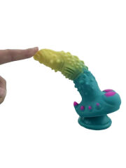 Yeşil Mavi Canavar Dildo | Fantezi Temalı, Kalın ve Dokulu | 724Haz