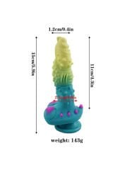 Yeşil Mavi Canavar Dildo Model 2 | Fantezi Temalı, Kalın ve Dokulu