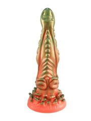 Kırmızı Yeşil Canavar Dildo | Fantezi Tasarım, Kalın ve Spiral Detaylı | 724Haz
