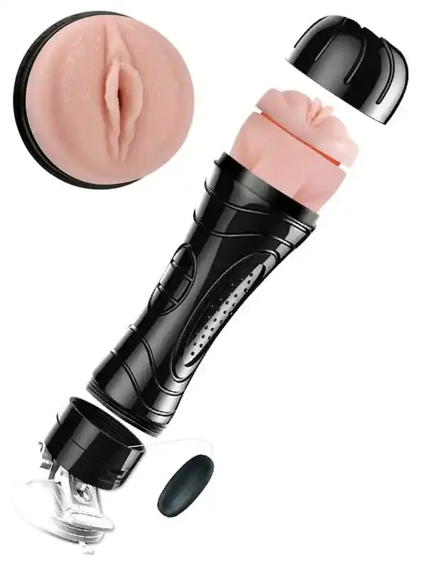 Vantuzlu ve Titreşimli Kupa Mastürbatör | Güçlü Titreşim ve Sabit Kullanım