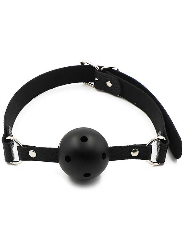 Siyah Delikli Ağız Topu – Rahat ve Güvenli BDSM Aksesuarı