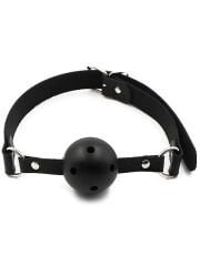 Siyah Delikli Ağız Topu – Rahat ve Güvenli BDSM Aksesuarı