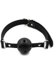 Siyah Delikli Ağız Topu – Rahat ve Güvenli BDSM Aksesuarı