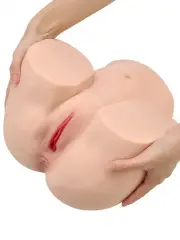 Titreşimli, Sesli ve Emme Fonksiyonlu Şarjlı Çift Girişli Kalça | 5.3 kg, TPE Silikon, 13.5 cm Vajina, 11 cm Anal Derinlik