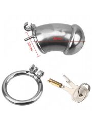 Censan BDSM Paslanmaz Çelik Penis Kafesi - Model No1 | Kısa & Kilitli