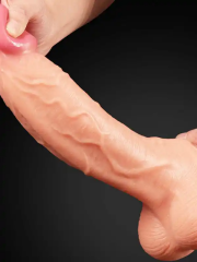 Çift Katmanlı Realistik Dildo – 25 cm | Gerçek Hissiyat & Vantuz Tablamı | 724Haz