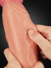 Çift Katmanlı Realistik Dildo – 25 cm | Gerçek Hissiyat & Vantuz Tablamı | 724Haz
