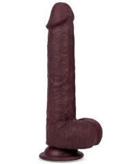 8'' Dual Layer Oynar Derili Realistik Siyah Penis 20 cm