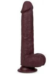 20 cm Dual Layer Oynar Derili Realistik Siyah Penis | TPE Silikon, Vantuzlu ve Belden Bağlamalı Kullanım