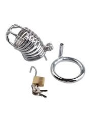 BDSM Paslanmaz Çelik Penis Kafesi | Ayarlanabilir Halka & Kilitlenebilir