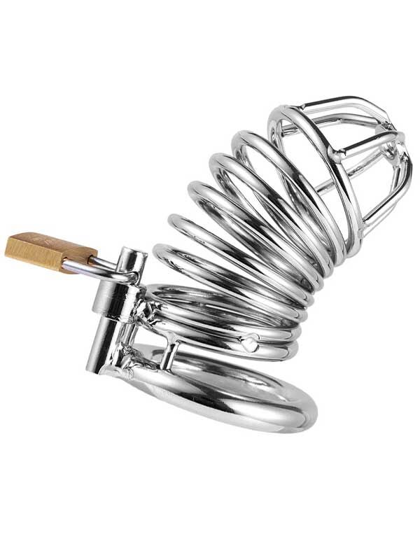 BDSM Paslanmaz Çelik Penis Kafesi | Ayarlanabilir Halka & Kilitlenebilir