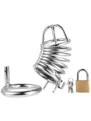 BDSM Paslanmaz Çelik Penis Kafesi | Ayarlanabilir Halka & Kilitlenebilir