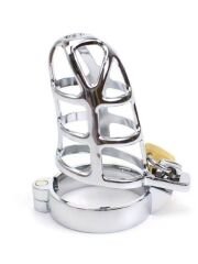 BDSM Paslanmaz Çelik Penis Kafesi - Model No4 | Kilitlenebilir & Ayarlanabilir