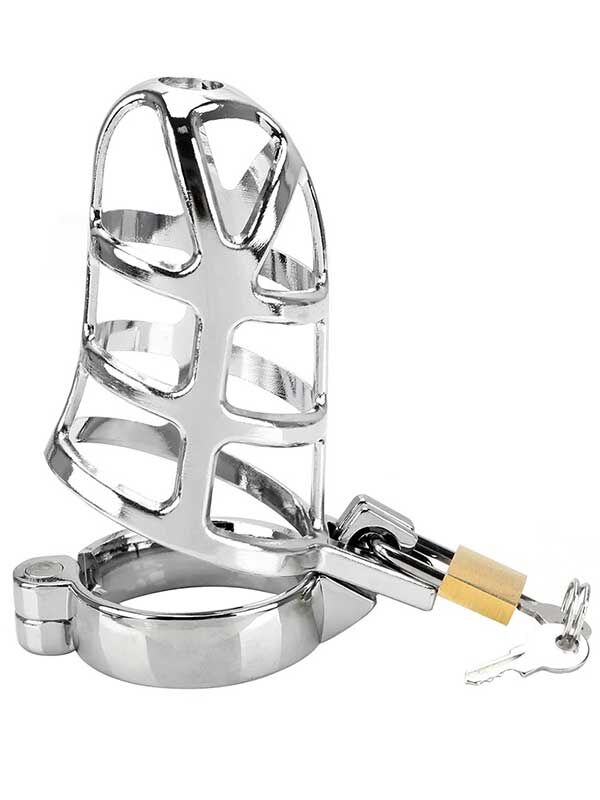 BDSM Paslanmaz Çelik Penis Kafesi - Model No4 | Kilitlenebilir & Ayarlanabilir