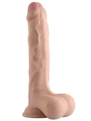 10'' Dual Layer Oynar Derili Gerçekçi Penis 25 cm