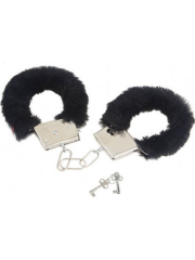 Siyah Peluşlu Metal Fetish Kelepçe | Konforlu & Şık BDSM Aksesuar | 724Haz