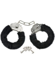 Siyah Peluşlu Metal Fetish Kelepçe | Konforlu & Şık BDSM Aksesuar | 724Haz