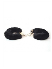 Siyah Peluşlu Metal Fetish Kelepçe | Konforlu & Şık BDSM Aksesuar | 724Haz