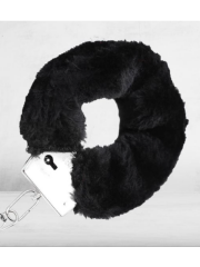 Siyah Peluşlu Metal Fetish Kelepçe | Konforlu & Şık BDSM Aksesuar | 724Haz