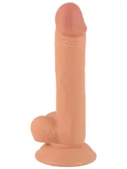 20 cm Realistik Dildo | Damarlı Silikon, Vantuz Tabanlı ve Ellersiz Kullanım
