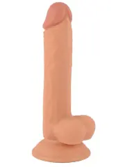 20 cm Realistik Dildo | Damarlı Silikon, Vantuz Tabanlı ve Ellersiz Kullanım
