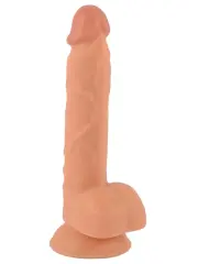 21 cm Gerçekçi Dildo | Damarlı Silikon, Vantuz Tabanlı ve Ellersiz Kullanım