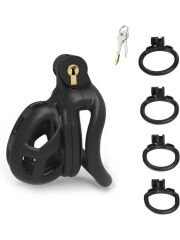 Censan Siyah Ayarlanabilir Metal Penis Kafesi – S Beden