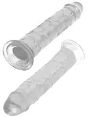 21,5 cm Realistik Jel Dildo | Damarlı, Yumuşak Jel & Vantuzlu El Serbest Kullanım