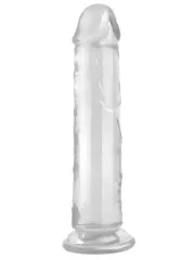 21,5 cm Realistik Jel Dildo | Damarlı, Yumuşak Jel & Vantuzlu El Serbest Kullanım