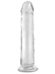 21,5 cm Realistik Jel Dildo | Damarlı, Yumuşak Jel & Vantuzlu El Serbest Kullanım