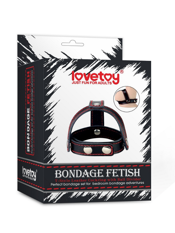 T-Style Deri Cockring | Top Bölücülü & Fetish Aksesuar | 724Haz