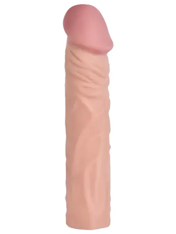 19 cm Gerçekçi Penis Kılıf | Silikon Sleeve ile Doku ve Kalınlık Artırıcı