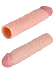 17 cm Gerçekçi Penis Kılıf | Silikon Sleeve, Genişlik ve Doku Artışı ile Üstün Haz