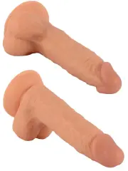 19 cm Realistik Dildo | Damarlı, Esnek Silikon ve Vantuzlu Gerçek Doku Oyuncağı