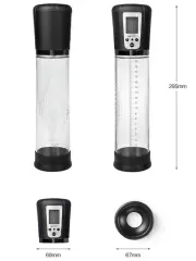 Dijital Göstergeli Şarjlı Otomatik Penis Pompası | USB Şarjlı, LCD Basınç Ekranı ve Hızlı Vakum Kontrolü