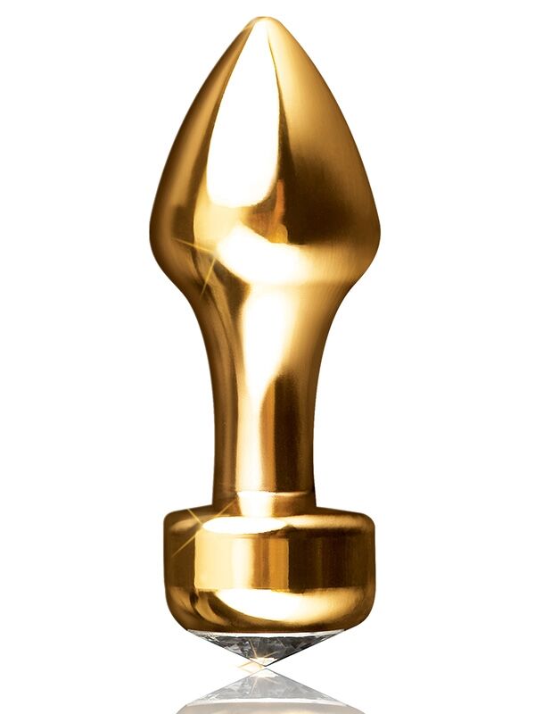 Mini Taşlı Metal Anal Plug | Kristal Taşlı, Parlak Görünümlü, Başlangıç Seviyesi Anal Oyuncak