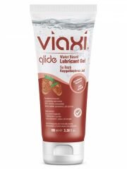 Viaxi Glide Çilek Aromalı 200 ml | Su Bazlı, Hoş Çilek Kokulu Kayganlaştırıcı Jel