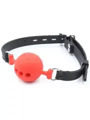 Delikli Silikon Ağız Topu – Nefes Alabilir ve Rahat BDSM Aksesuarı