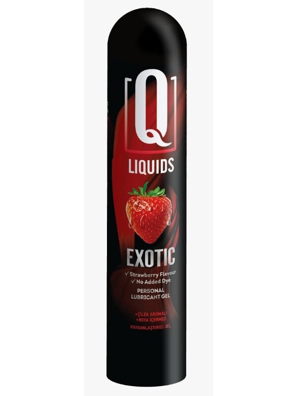 Q Liquids Exotic Çilek Aromalı 125 ml Su Bazlı Kayganlaştırıcı Jel
