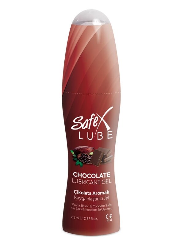 Safex Lube Kayganlaştırıcı Jel Çikolata Aromalı 85 ml | Lezzetli Çikolata Kokulu, Su Bazlı & Cilt Dostu Jel